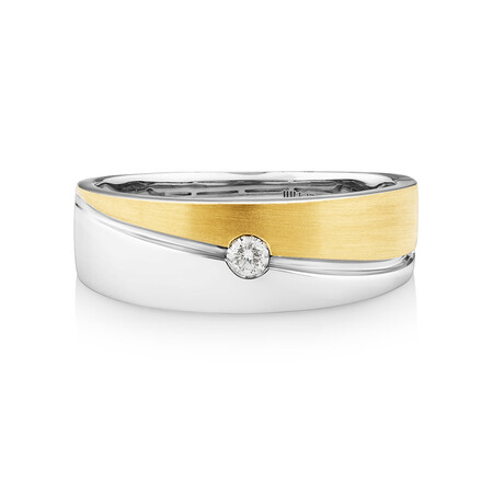 Ring with Diamonds in 10kt Yellow & White Gold Ring with Diamonds in 10kt Yellow & White Gold