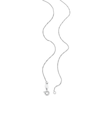 50cm (20") Box Chain in 18kt White Gold 50cm (20") Box Chain in 18kt White Gold