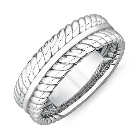 Men's Textured Ring in Sterling Silver Men's Textured Ring in Sterling Silver