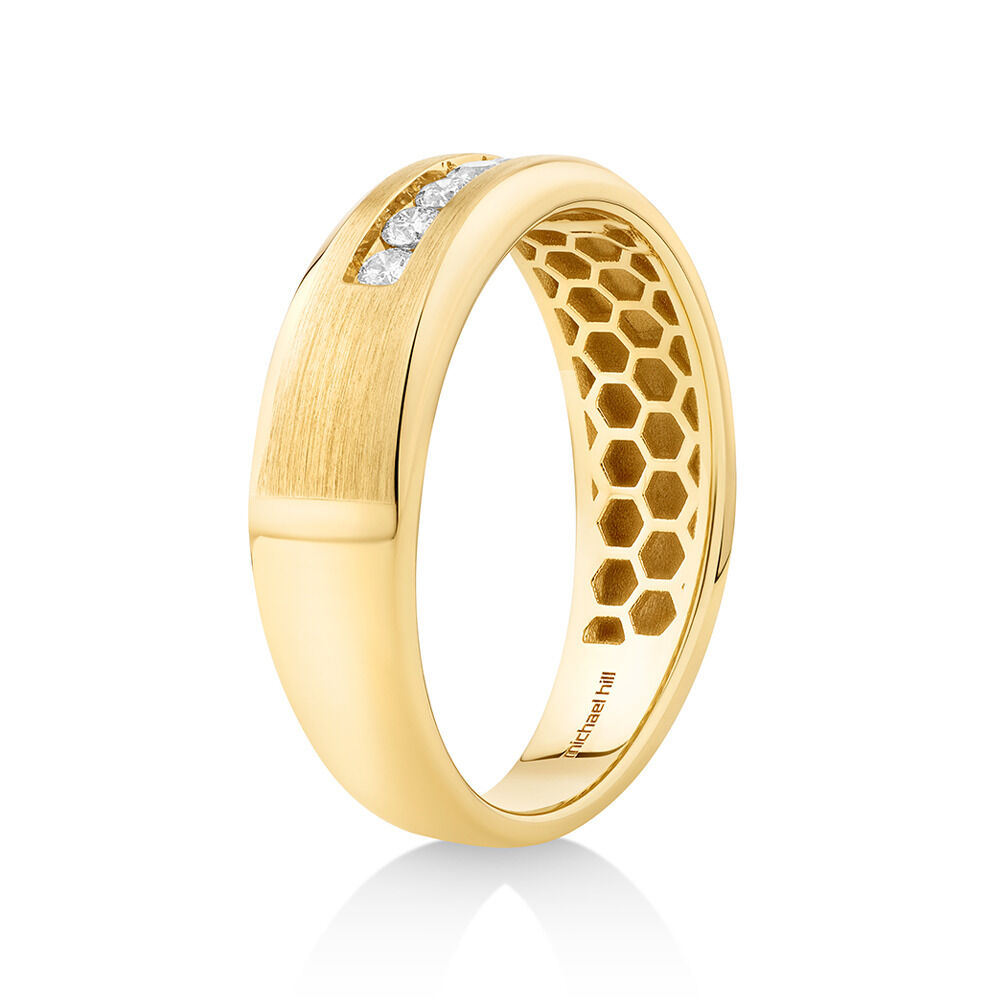 Men's Ring with 0.34 Carat TW of Diamonds in 10kt Yellow Gold