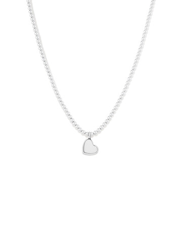 45cm (18") Engravable Heart Bead Pendant in Sterling Silver 45cm (18") Engravable Heart Bead Pendant in Sterling Silver