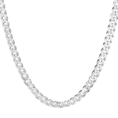 55cm (22") 6mm-6.5mm Width Curb Chain in Sterling Silver