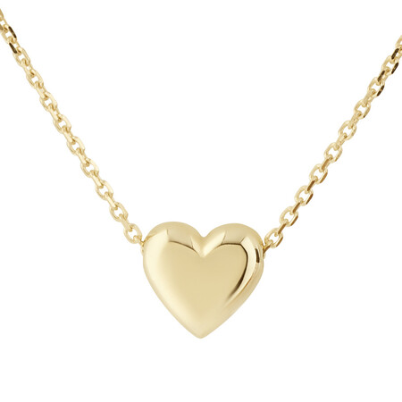 Heart Slider Necklace in 10kt Yellow Gold Heart Slider Necklace in 10kt Yellow Gold