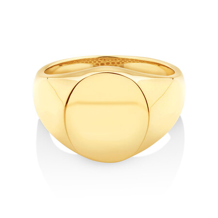 Men's Oval Signet Ring in 10kt Yellow Gold Men's Oval Signet Ring in 10kt Yellow Gold