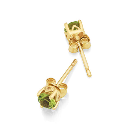 Stud Earrings with Peridot in 10kt Yellow Gold Stud Earrings with Peridot in 10kt Yellow Gold