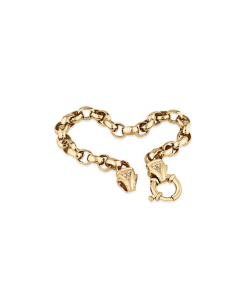 21cm (8.5") 7mm-7.5mm Width Diamond Set Bracelet in 10kt Yellow Gold 21cm (8.5") 7mm-7.5mm Width Diamond Set Bracelet in 10kt Yellow Gold