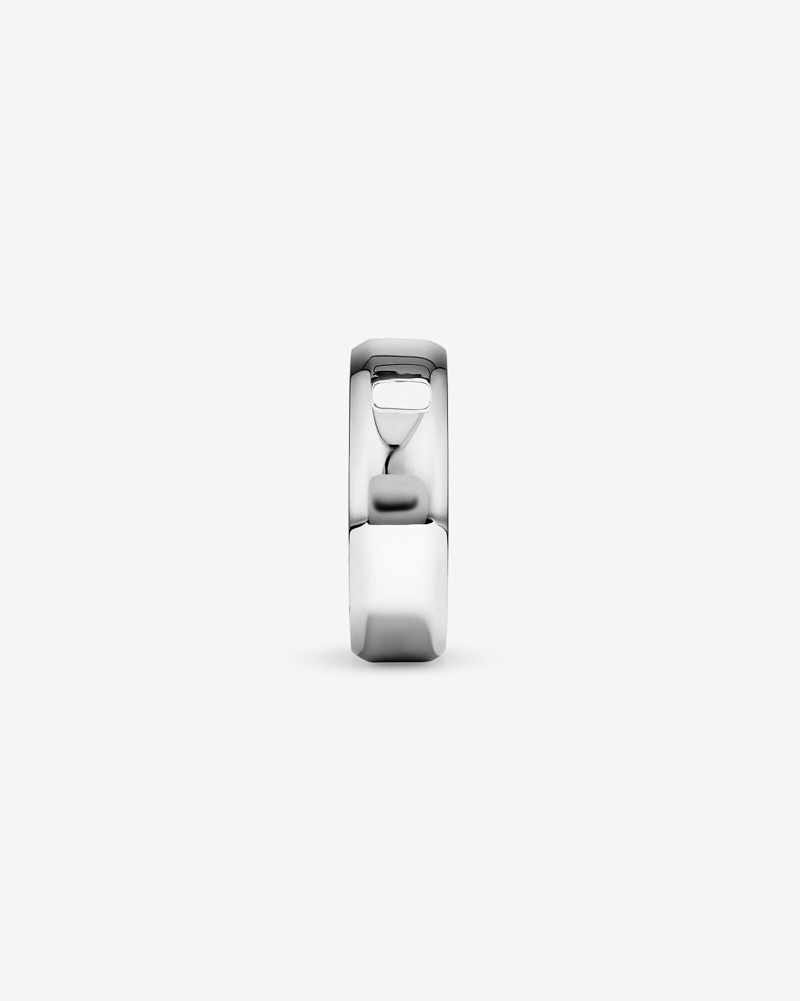 7mm Flat Bevelled Wedding Band Sterling Silver