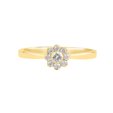 Promise Ring with 0.20 Carat TW of Diamonds in 10kt Yellow Gold Promise Ring with 0.20 Carat TW of Diamonds in 10kt Yellow Gold