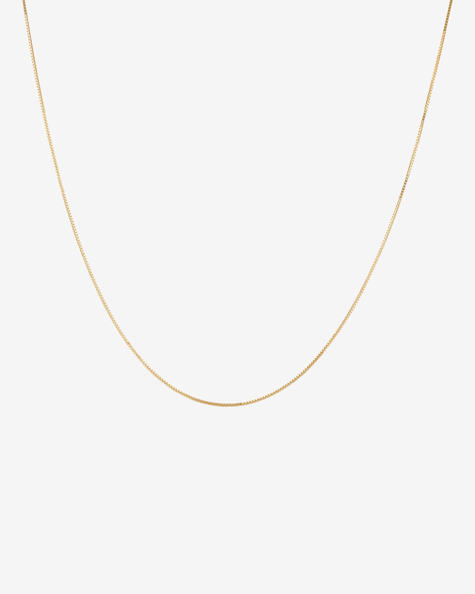 45cm (18") 0.66mm Width Box Chain in 18kt Yellow Gold