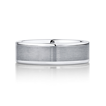 Men's Ring in Grey Sapphire Tungsten Men's Ring in Grey Sapphire Tungsten