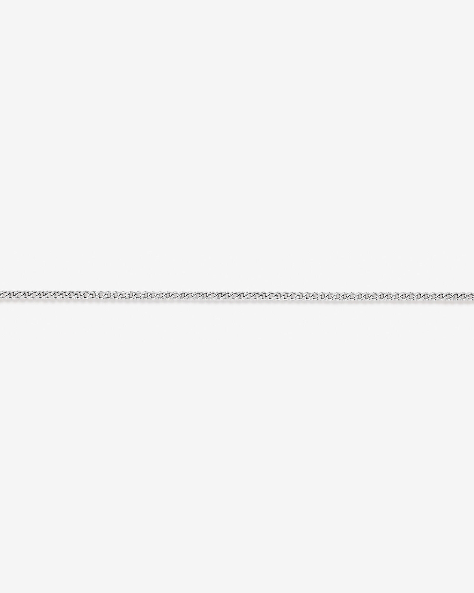 55cm (22") 2-2.5mm Width Fine Curb Chain Necklace in Sterling Silver