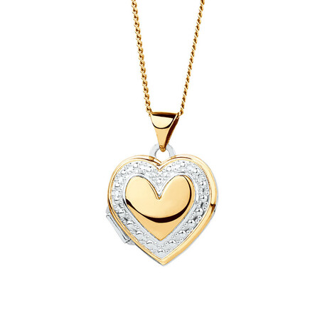 Heart Locket in 10kt Yellow Gold & Sterling Silver Heart Locket in 10kt Yellow Gold & Sterling Silver