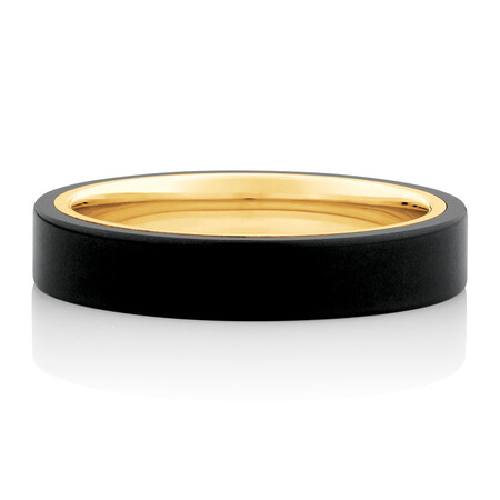 Ring in Black Titanium & 10kt Yellow Gold Ring in Black Titanium & 10kt Yellow Gold