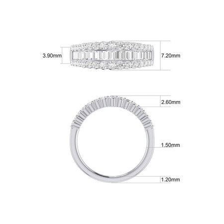 Ring with 1 Carat TW of Diamonds in 14kt White Gold Ring with 1 Carat TW of Diamonds in 14kt White Gold