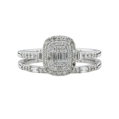 Evermore Bridal Set with 3/8 Carat TW of Diamonds in 10kt White Gold Evermore Bridal Set with 3/8 Carat TW of Diamonds in 10kt White Gold