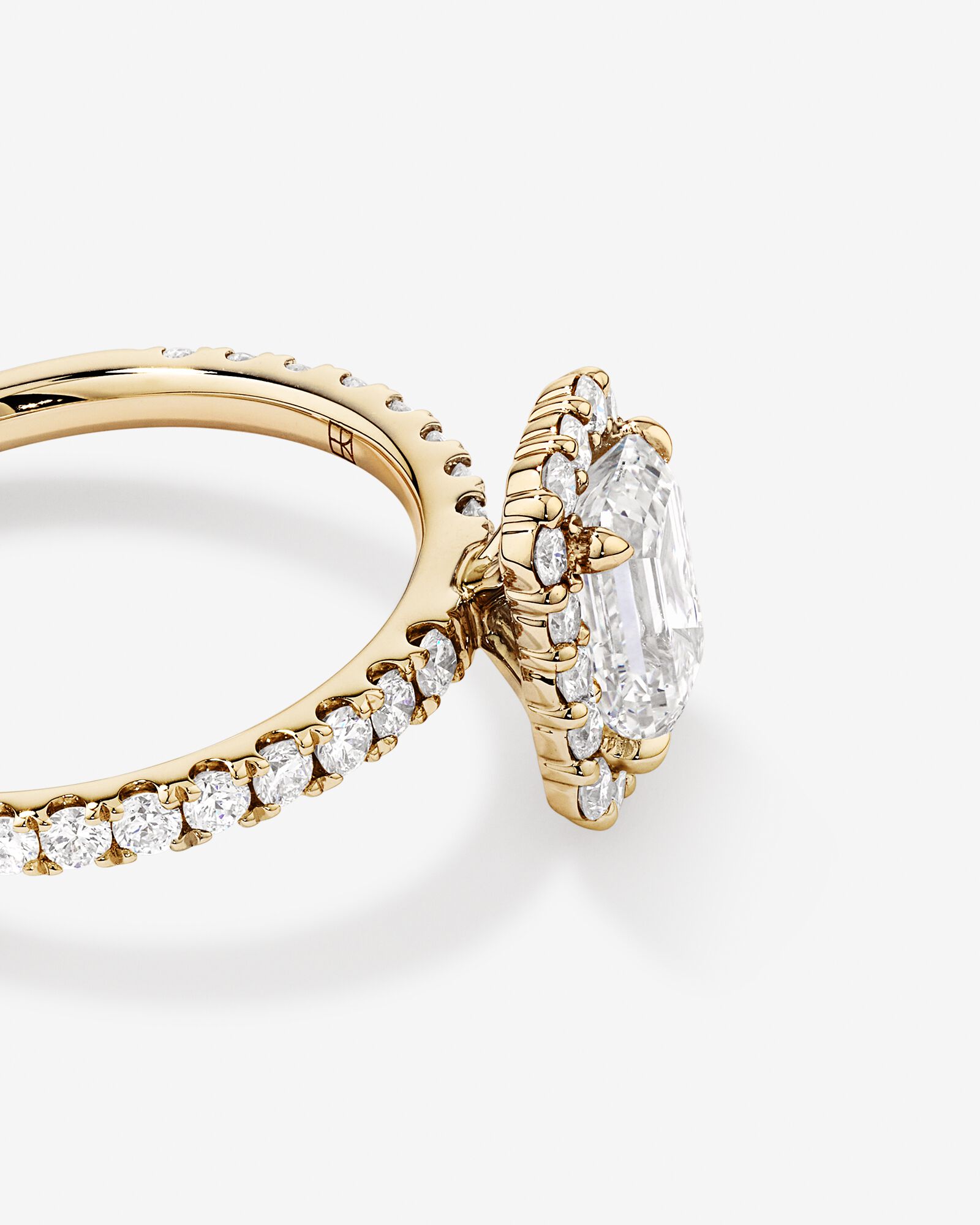 Bague de fiançailles TW de 1,78 carat en or jaune jaune 14 carats taille émeraude