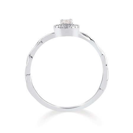 Promise Ring with 0.12 Carat TW of Diamonds in 10kt White Gold Promise Ring with 0.12 Carat TW of Diamonds in 10kt White Gold