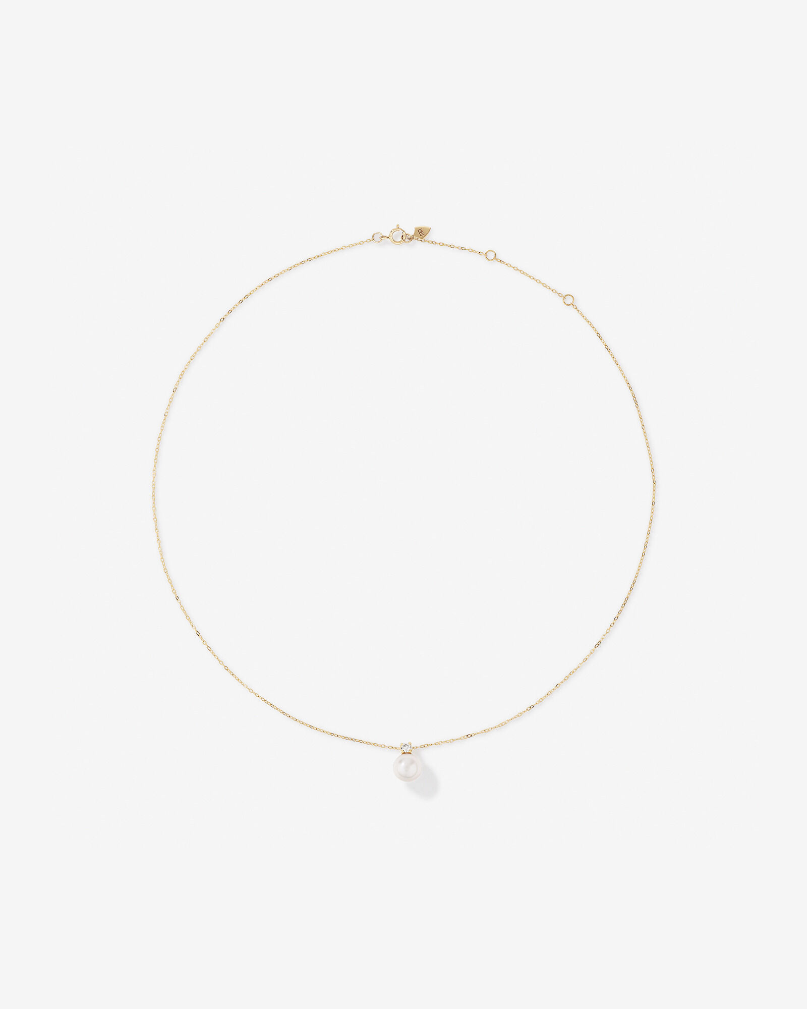 Cultured Freshwater Pearl and Diamond Pendant in 10kt Yellow Gold
