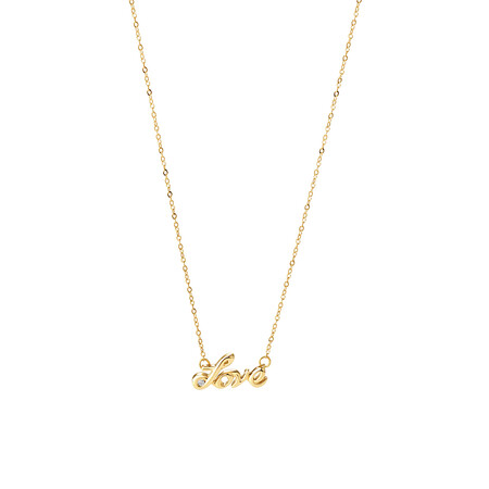 Mini Love Necklace in 10kt Yellow Gold