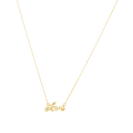 Mini Love Necklace in 10kt Yellow Gold Mini Love Necklace in 10kt Yellow Gold