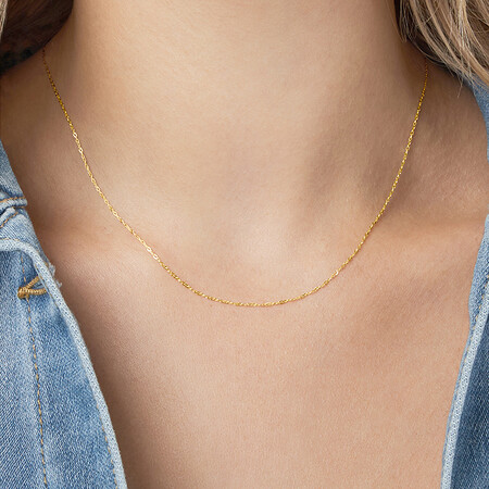 40cm (16") Solid Cable Chain in 10kt Yellow Gold 40cm (16") Solid Cable Chain in 10kt Yellow Gold