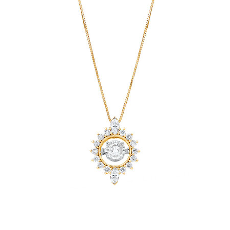 Everlight Pendant with 1/2 Carat TW of Diamonds in 10kt Yellow Gold
