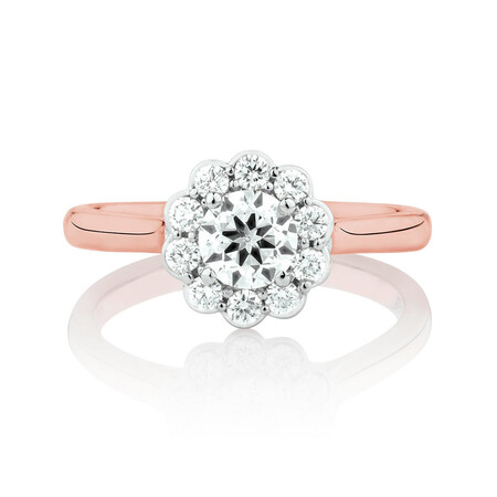 Southern Star Engagement Ring with 1/2 Carat TW of Diamonds in 14kt Rose & White Gold Southern Star Engagement Ring with 1/2 Carat TW of Diamonds in 14kt Rose & White Gold