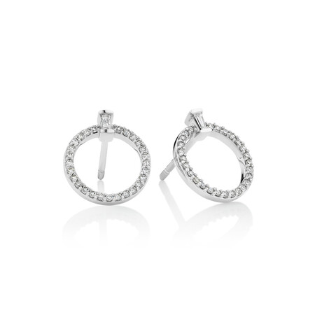 Earrings with 0.25 Carat TW Of Diamonds in 10kt White Gold