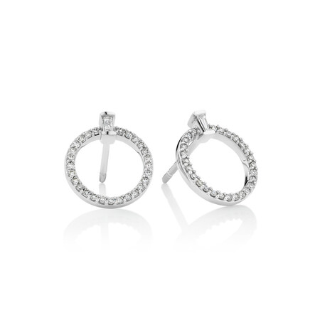 Earrings with 0.25 Carat TW Of Diamonds in 10kt White Gold Earrings with 0.25 Carat TW Of Diamonds in 10kt White Gold
