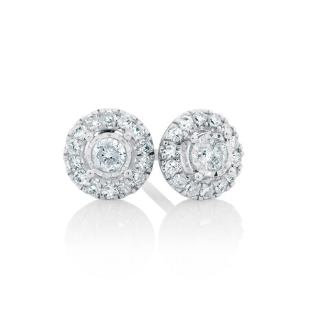 Stud Earrings with 1/4 Carat TW of Diamonds in 10kt White Gold