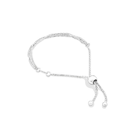 23cm (9.5") Triple Strand Twist Bolo Bracelet in Sterling Silver 23cm (9.5") Triple Strand Twist Bolo Bracelet in Sterling Silver