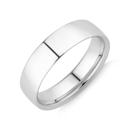 Reverse Bevelled Wedding Band in 10kt White Gold Reverse Bevelled Wedding Band in 10kt White Gold