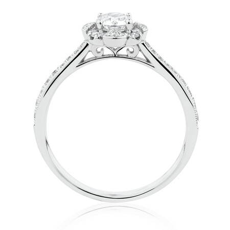 Engagement Ring with 0.61 Carat TW of Diamonds in 14kt White Gold Engagement Ring with 0.61 Carat TW of Diamonds in 14kt White Gold
