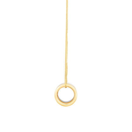 Double Round Pendants in 10kt Yellow & White Gold Double Round Pendants in 10kt Yellow & White Gold