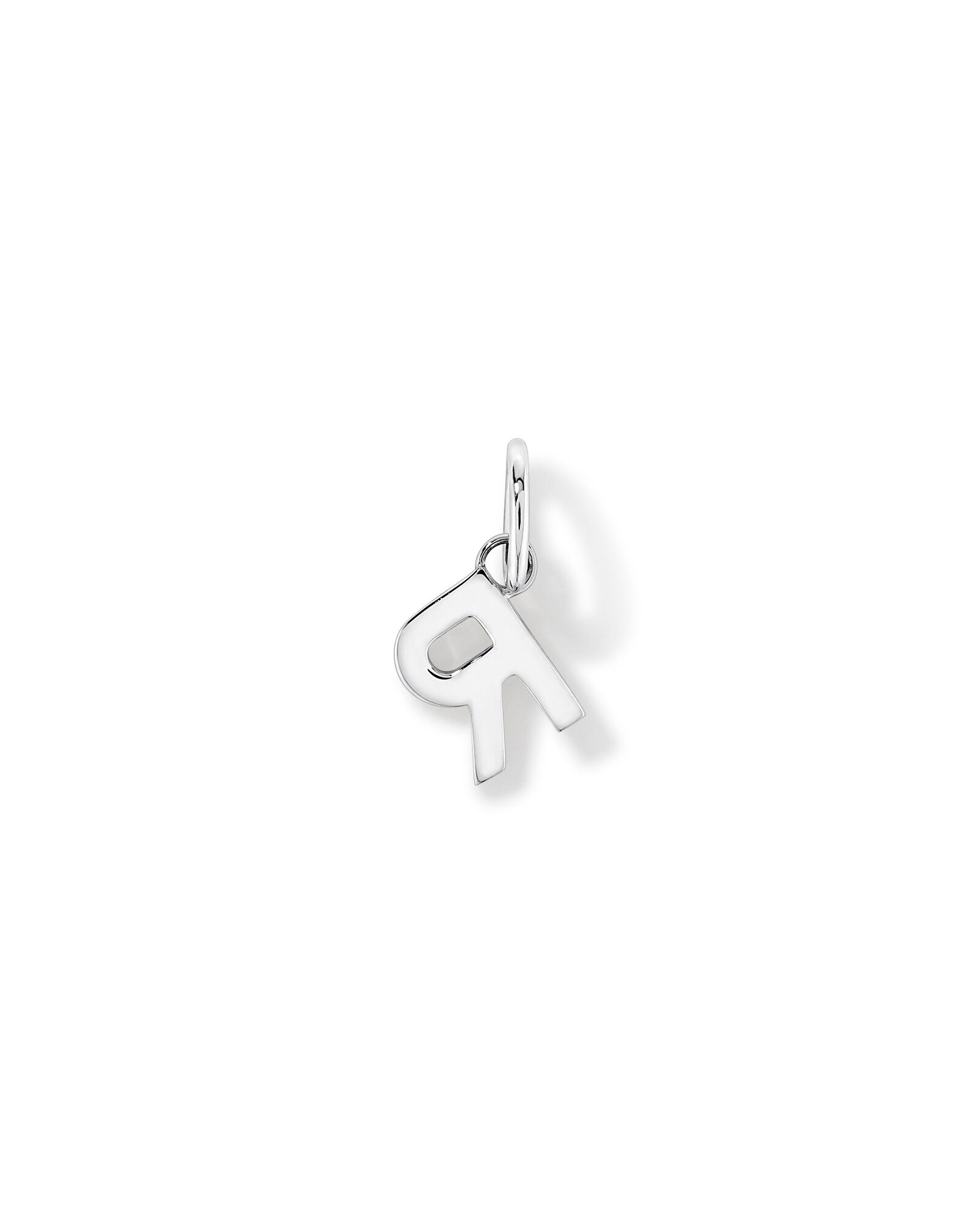 Letter R Initial Pendant in Sterling Silver