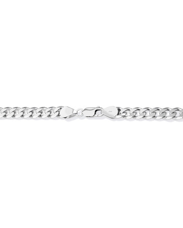 55cm (22") 7mm-7.5mm Width Curb Chain in Sterling Silver 55cm (22") 7mm-7.5mm Width Curb Chain in Sterling Silver