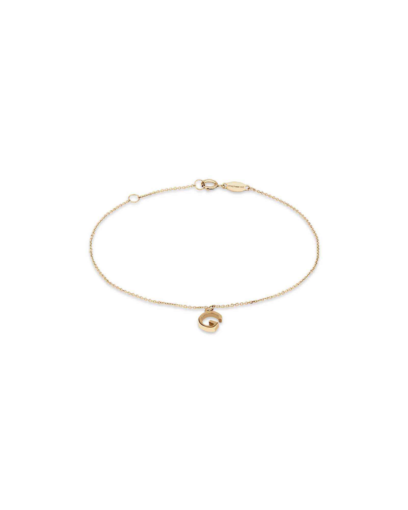 19cm (7.5") Initial Bracelet in 10kt Yellow Gold