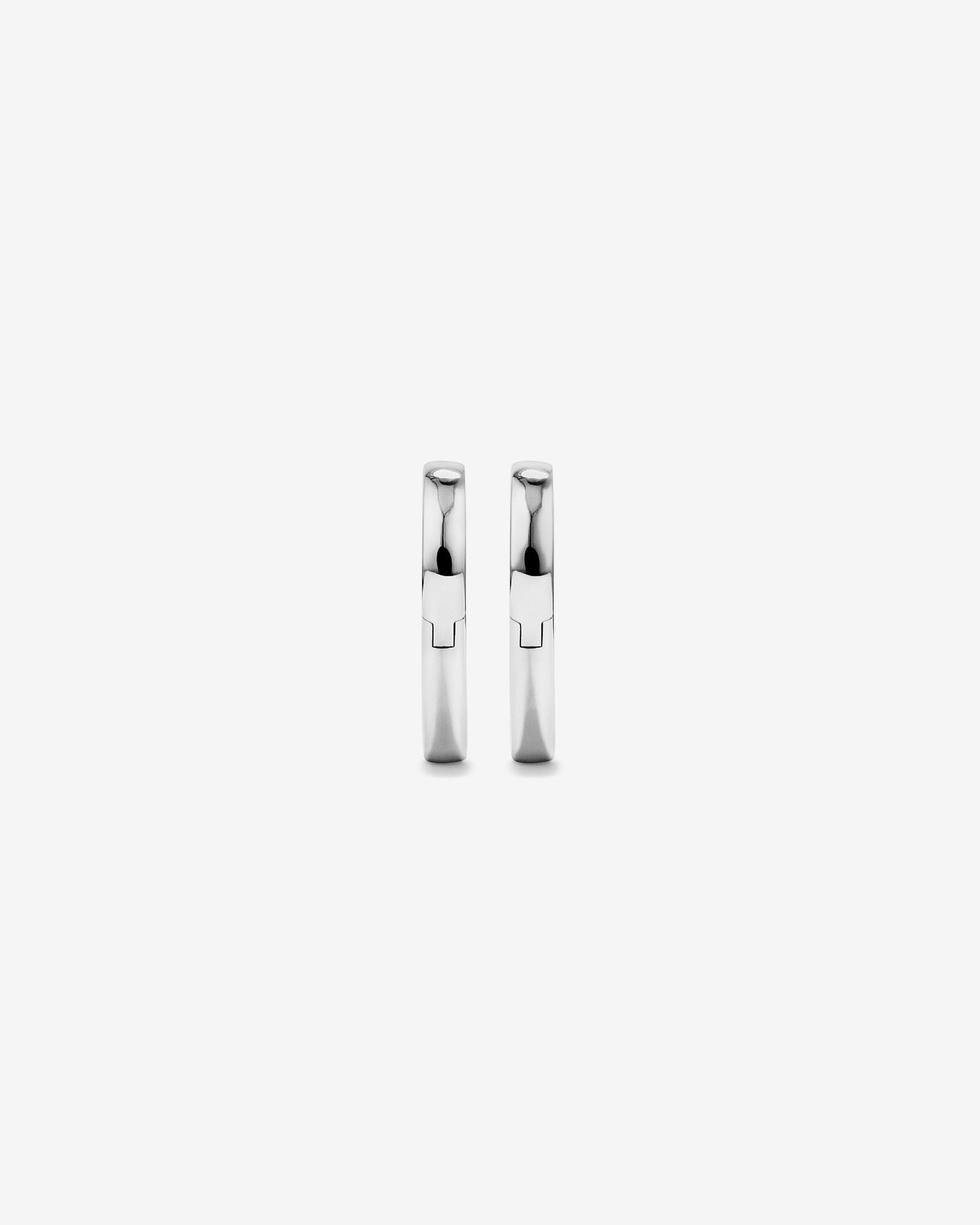 11mm Heart Shape Huggie Earrings in Sterling Silver