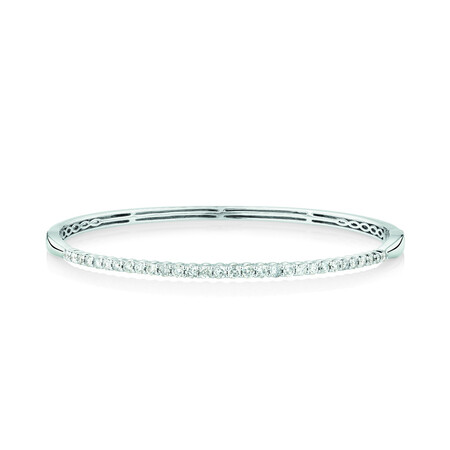 Bangle With 1 Carat TW Of Diamonds In 10kt White Gold