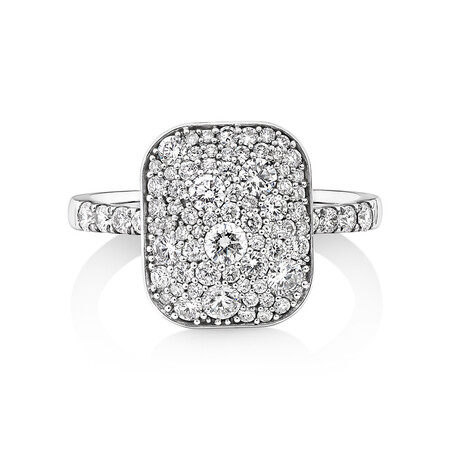 Pave Ring with 1 Carat TW of Diamonds in 14kt White Gold Pave Ring with 1 Carat TW of Diamonds in 14kt White Gold