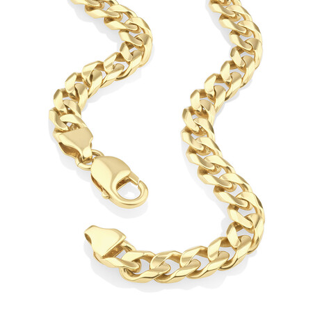 55cm (22") 7.5mm-8mm Width Solid Curb Chain in 10kt Yellow Gold 55cm (22") 7.5mm-8mm Width Solid Curb Chain in 10kt Yellow Gold
