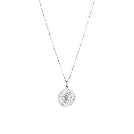 Floral Pendant in Sterling Silver Floral Pendant in Sterling Silver