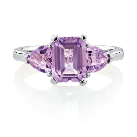 Ring with Natural Amethyst in 10kt White Gold Ring with Natural Amethyst in 10kt White Gold