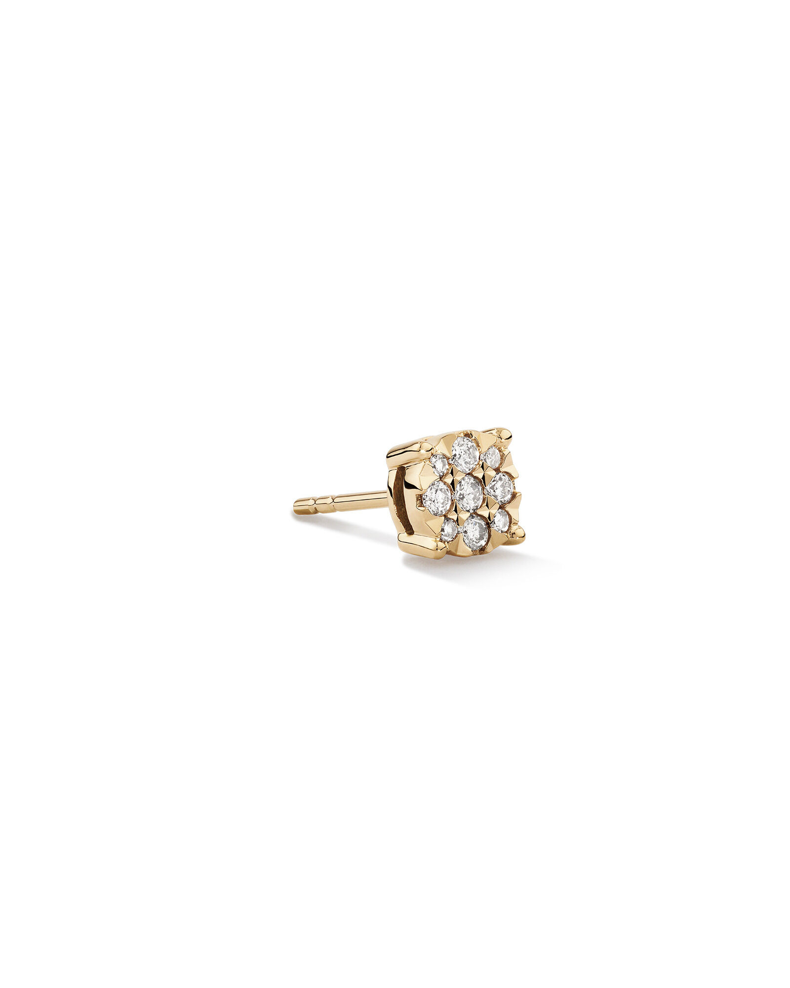 Men’s Stud Earring with 0.12 Carat TW of Diamonds 10kt Yellow Gold