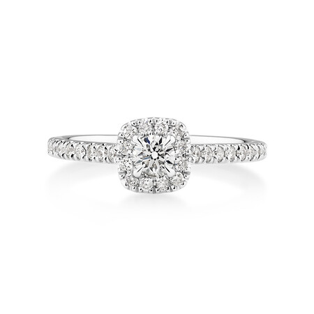 Engagement Ring with 1/2 Carat TW of Diamonds in 14kt White Gold Engagement Ring with 1/2 Carat TW of Diamonds in 14kt White Gold