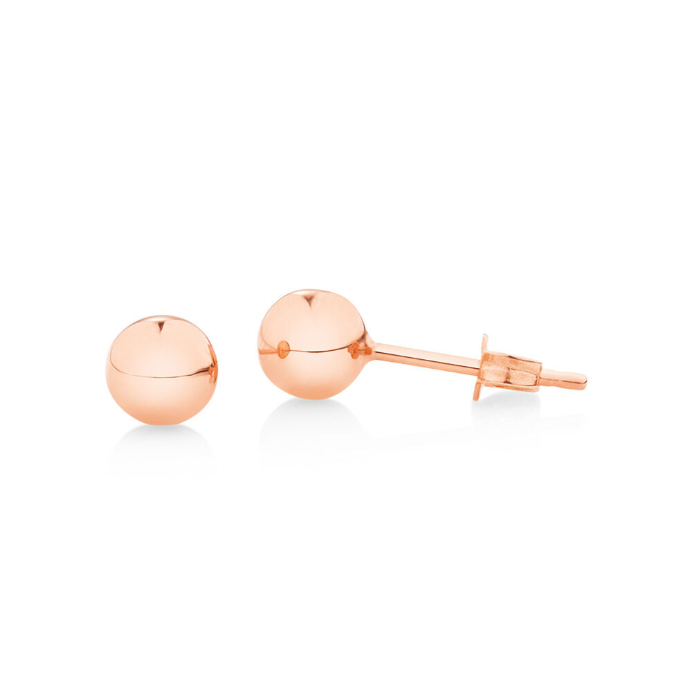 5mm Ball Stud Earrings 10kt Rose Gold