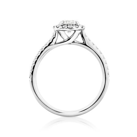 Engagement Ring with 0.92 Carat TW of Diamonds in 14kt White Gold Engagement Ring with 0.92 Carat TW of Diamonds in 14kt White Gold