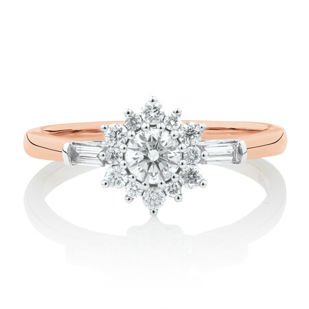 Evermore Engagement Ring with 1/2 Carat TW of Diamonds in 10kt Rose & White Gold Evermore Engagement Ring with 1/2 Carat TW of Diamonds in 10kt Rose & White Gold