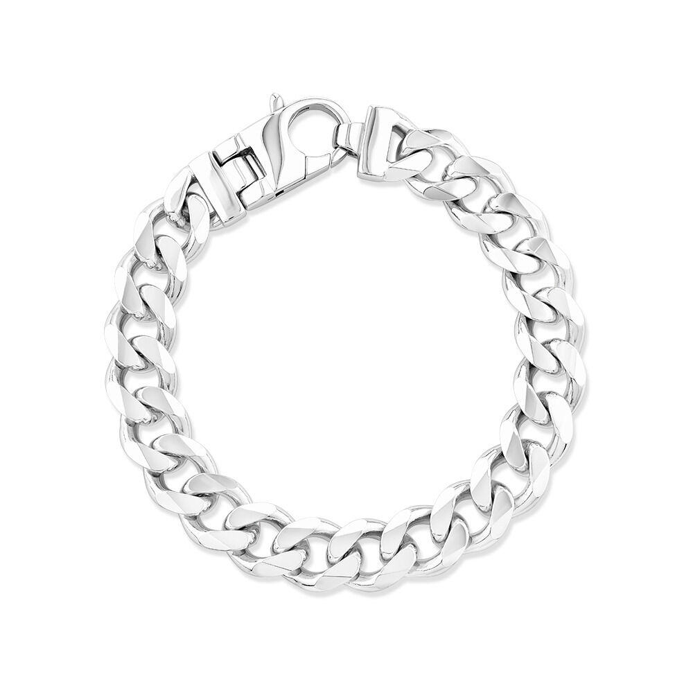 11.3mm Curb Bracelet in Sterling Silver