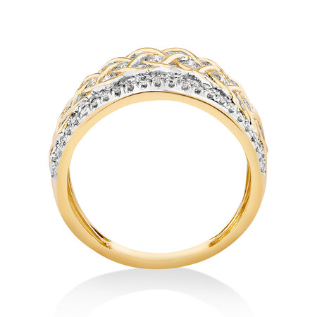 Pave Ring With 1.25 Carat TW Diamond in 10kt Yellow Gold Pave Ring With 1.25 Carat TW Diamond in 10kt Yellow Gold